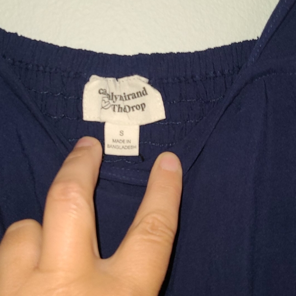 The Drop Blue Tie Shoulder dress - Picture 3 of 9